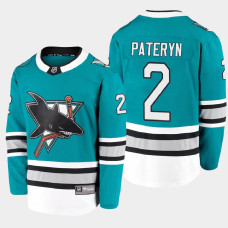 Men's San Jose Sharks Greg Pateryn #2 Throwback 2021 30th Anniversary Blue Jersey