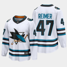 San Jose Sharks James Reimer 2022-23 Away White #47 Jersey The Evolve