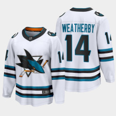 San Jose Sharks Jasper Weatherby 2022-23 Away White #14 Jersey The Evolve