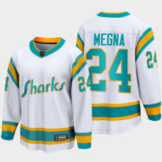 Jaycob Megna San Jose Sharks 2022 Special Edition 2.0 Breakaway Player Retro White Jersey