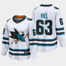 San Jose Sharks Jeffrey Viel 2022-23 Away White #63 Jersey The Evolve