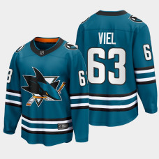 Jeffrey Viel San Jose Sharks 2022-23 Home The Evolve Teal Jersey