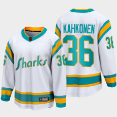 Kaapo Kahkonen San Jose Sharks 2022 Special Edition 2.0 Breakaway Player Retro White Jersey