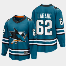 Kevin Labanc San Jose Sharks 2022-23 Home The Evolve Teal Jersey