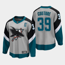 Men's San Jose Sharks Logan Couture #39 Reverse Retro 2021 Special Edition Gray Jersey