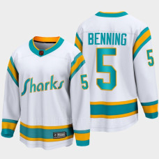 Matt Benning San Jose Sharks 2022 Special Edition 2.0 Breakaway Player Retro White Jersey