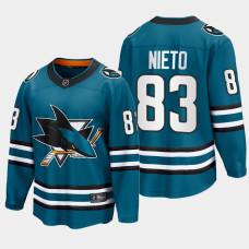 Matt Nieto San Jose Sharks 2022-23 Home The Evolve Teal Jersey