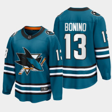 Nick Bonino San Jose Sharks 2022-23 Home The Evolve Teal Jersey