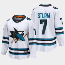 San Jose Sharks Nico Sturm 2022-23 Away White #7 Jersey The Evolve