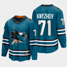 Nikolai Knyzhov San Jose Sharks 2022-23 Home The Evolve Teal Jersey