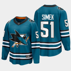 Radim Simek San Jose Sharks 2022-23 Home The Evolve Teal Jersey