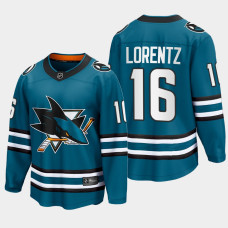 Steven Lorentz San Jose Sharks 2022-23 Home The Evolve Teal Jersey