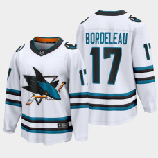 San Jose Sharks Thomas Bordeleau 2022-23 Away White #17 Jersey The Evolve