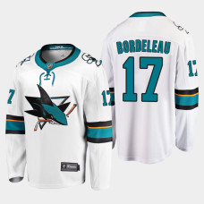 Thomas Bordeleau San Jose Sharks 2022 Away Breakaway Player White Jersey