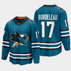 Thomas Bordeleau San Jose Sharks 2022-23 Home The Evolve Teal Jersey