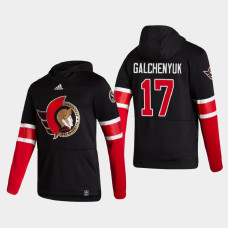 Men's Ottawa Senators Alex Galchenyuk #17 2021 Reverse Retro Authentic Pullover Special Edition Black Hoodie