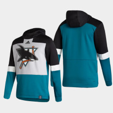 Men's San Jose Sharks Gray 2021 Reverse Retro Authentic Pullover Special Edition Hoodie