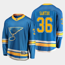 Men's St. Louis Blues Steven Santini #36 Alternate 2021 Blue Jersey