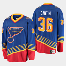 Men's St. Louis Blues Steven Santini #36 Heritage 2021 Blue Jersey