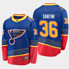 Men's St. Louis Blues Steven Santini #36 Retro 2021 Blue Jersey