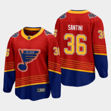 Men's St. Louis Blues Steven Santini #36 Special Edition 2021 Red Jersey