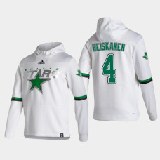 Men's Dallas Stars Miro Heiskanen #4 2021 Reverse Retro Authentic Pullover White Hoodie