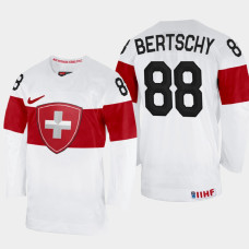 Christoph Bertschy 2022 IIHF World Championship Switzerland Hockey Jersey White #88 Uniform