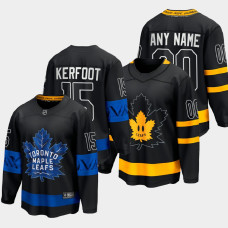 Men Toronto Maple Leafs Alexander Kerfoot #15 Alternate 2022 Drew house Black Jersey