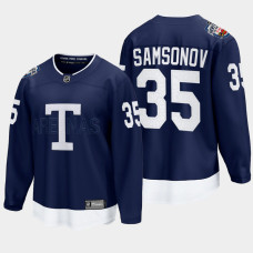 Ilya Samsonov Toronto Maple Leafs 2022 Heritage Classic Breakaway Player Navy Jersey