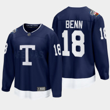 Men Toronto Maple Leafs Jordie Benn #18 2022 Heritage Classic Breakaway Player Navy Jersey