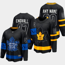 Men Toronto Maple Leafs Pierre Engvall #47 Alternate 2022 Drew house Black Jersey