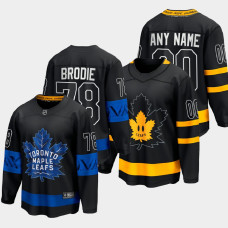 Men Toronto Maple Leafs T.J. Brodie #78 Alternate 2022 Drew house Black Jersey