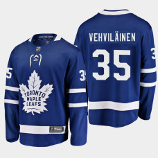 Men's Toronto Maple Leafs Veini Vehvilainen #35 Home 2021 Breakaway Blue Jersey