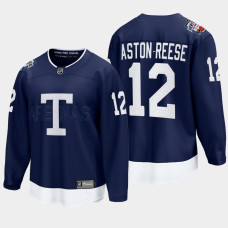 Toronto Maple Leafs Zach Aston-Reese 2022 Heritage Classic Navy #12 Jersey Breakaway Player