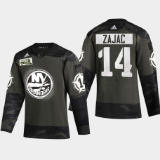 Men's New York Islanders Travis Zajac #14 2021 Military Appreciation Night Camo Jersey