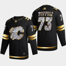 Tyler Toffoli Calgary Flames 2022 Stanley Cup Playoffs Black Diamond Edition Jersey Authentic