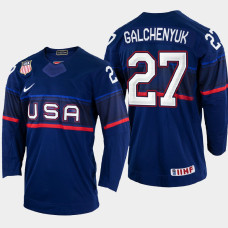 Alex Galchenyuk 2022 IIHF World Championship USA Hockey Jersey Navy #27 Uniform