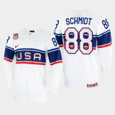 Nate Schmidt 2022 IIHF World Championship USA Hockey Jersey White #88 Uniform