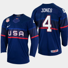 Seth Jones 2022 IIHF World Championship USA Hockey Jersey Navy #4 Uniform