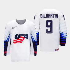 Men's USA Team Liam Gilmartin #9 2021 IIHF U18 World Championship Home White Jersey