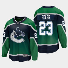 Men's Vancouver Canucks Alexander Edler #23 Special Edition 2021 Green Jersey