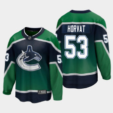 Men's Vancouver Canucks Bo Horvat #53 Special Edition 2021 Green Jersey