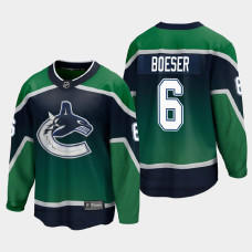 Men's Vancouver Canucks Brock Boeser #6 Special Edition 2021 Green Jersey