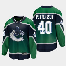 Men's Vancouver Canucks Elias Pettersson #40 Special Edition 2021 Green Jersey