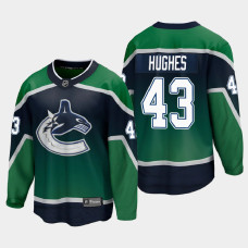 Men's Vancouver Canucks Quinn Hughes #43 Special Edition 2021 Green Jersey