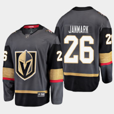 Men's Vegas Golden Knights Mattias Janmark #26 Home Black Jersey With 2023 Stanley Cup Patch