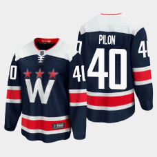 Men's Washington Capitals Garrett Pilon #40 Alternate 2021 Navy Jersey