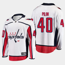 Men's Washington Capitals Garrett Pilon #40 Away 2021 White Jersey