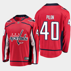 Men's Washington Capitals Garrett Pilon #40 Home 2021 Red Jersey