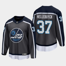 Men's Winnipeg Jets Connor Hellebuyck #37 Special Edition 2021 Gray Jersey